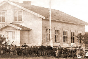 Bilde av Vaggestad Skole året 1914.